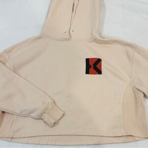 Kenzo Beige Hoodie with Red & Black Chest Logo